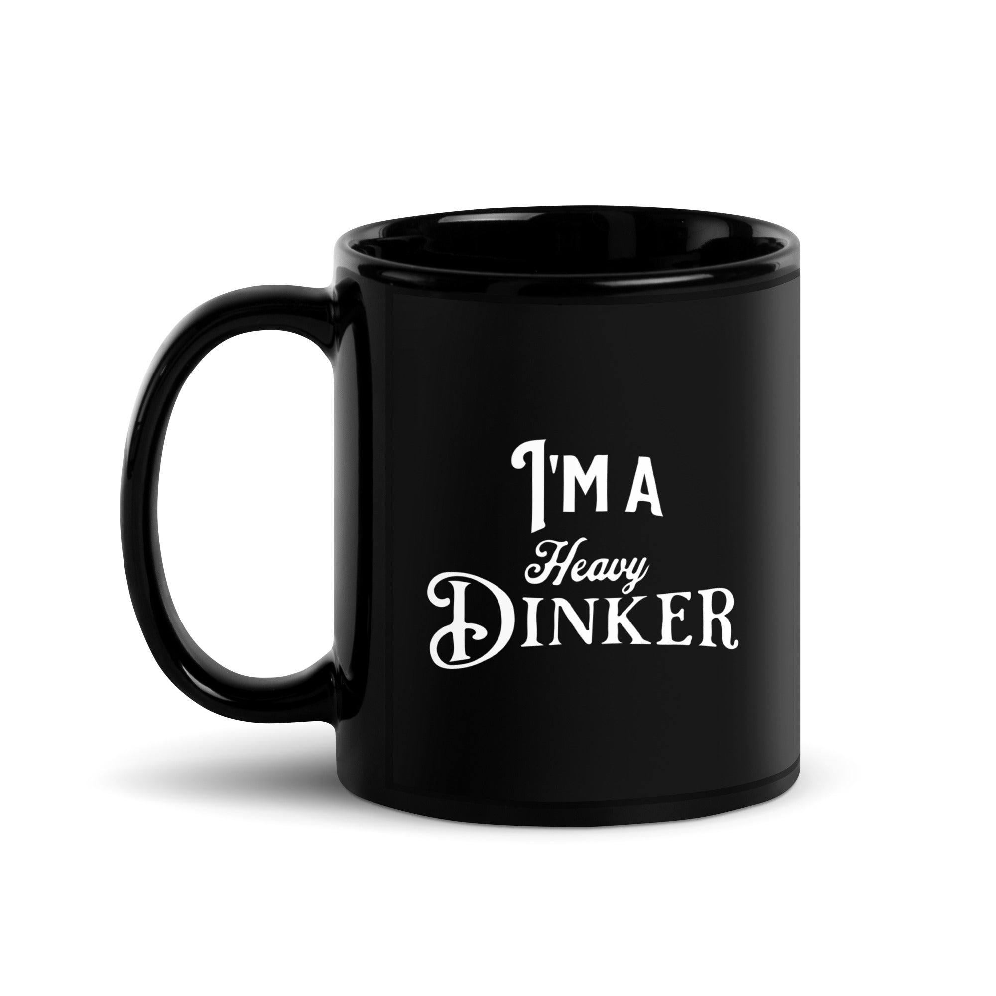 Heavy Dinker Black Glossy Mug